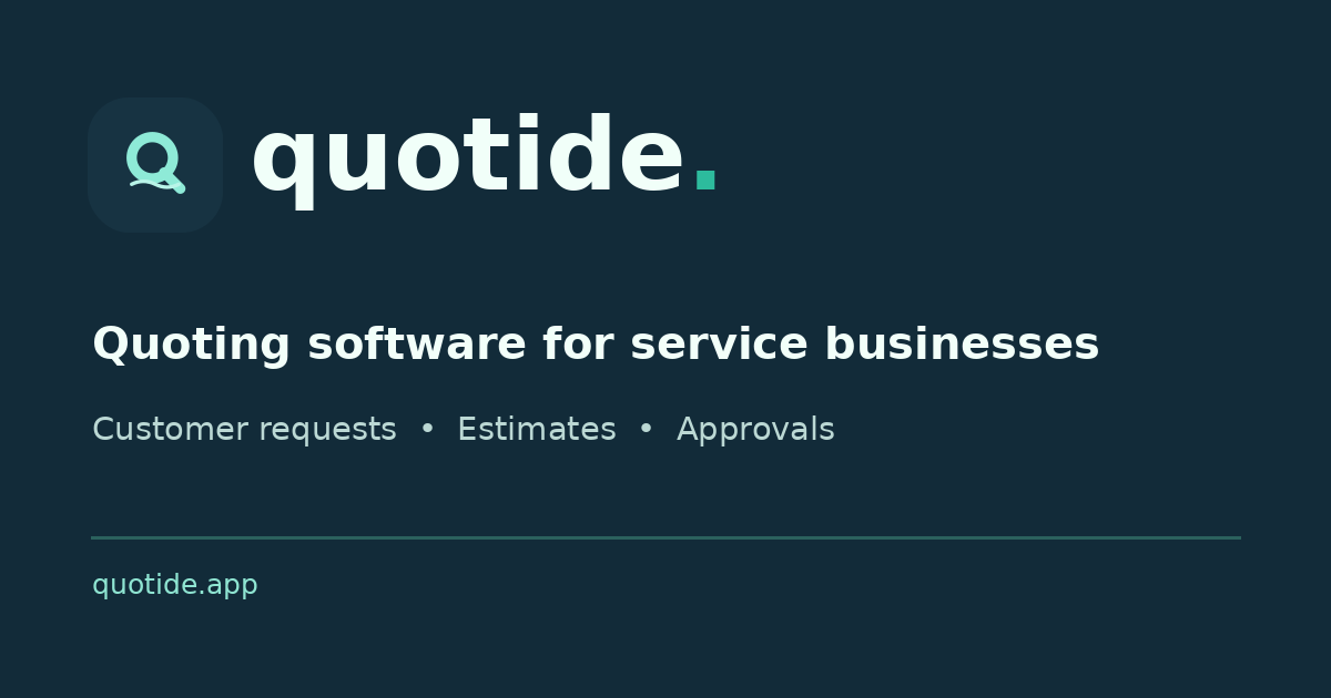 How Quotide Works | From Customer Request to Approved Quote